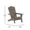 Flash Furniture Brown Adirondack Patio Chair with Cupholder LE-HMP-1044-10-BR-GG - alternate 2